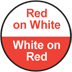 red white